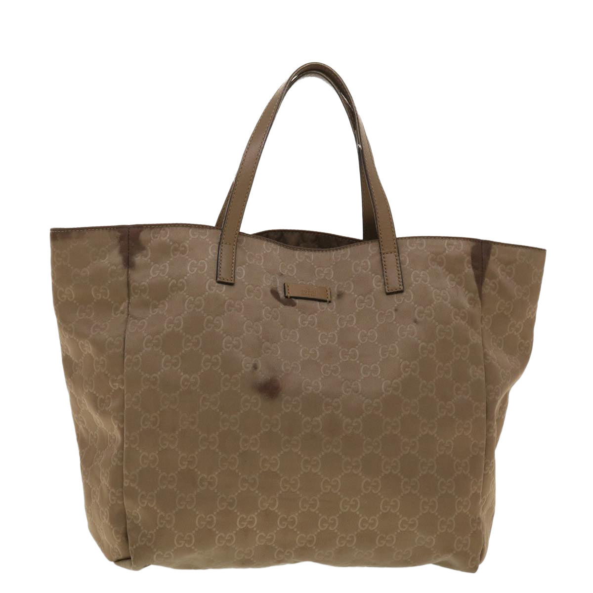 GUCCI GG Canvas Tote Bag Brown 282439 Auth ar9229