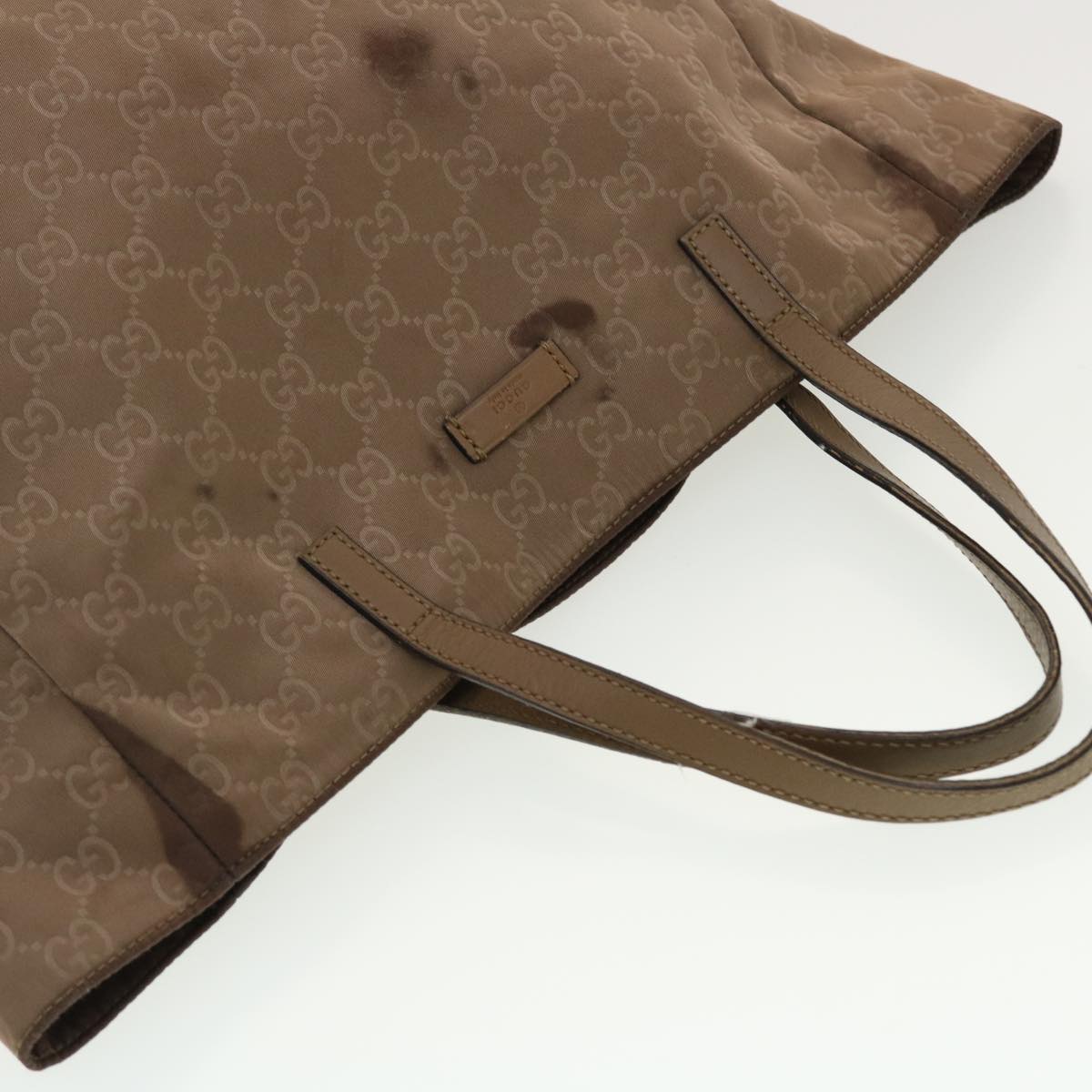 GUCCI GG Canvas Tote Bag Brown 282439 Auth ar9229