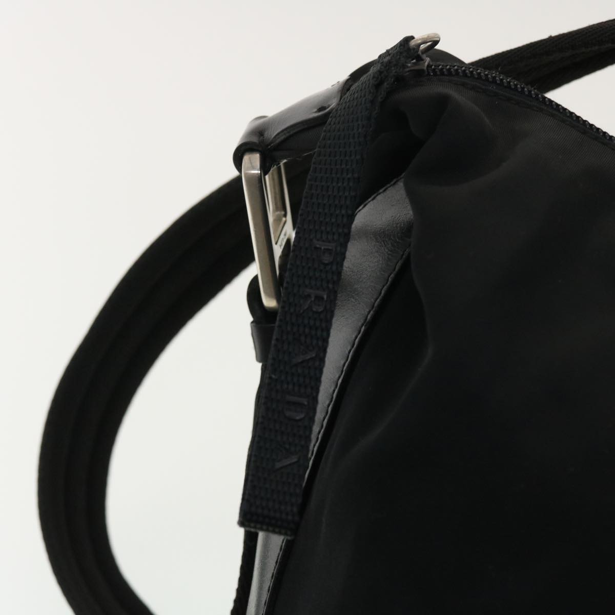 PRADA Shoulder Bag Nylon Black Auth ar9230