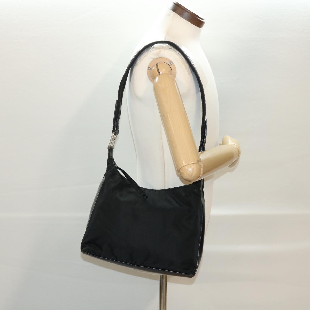 PRADA Shoulder Bag Nylon Black Auth ar9230