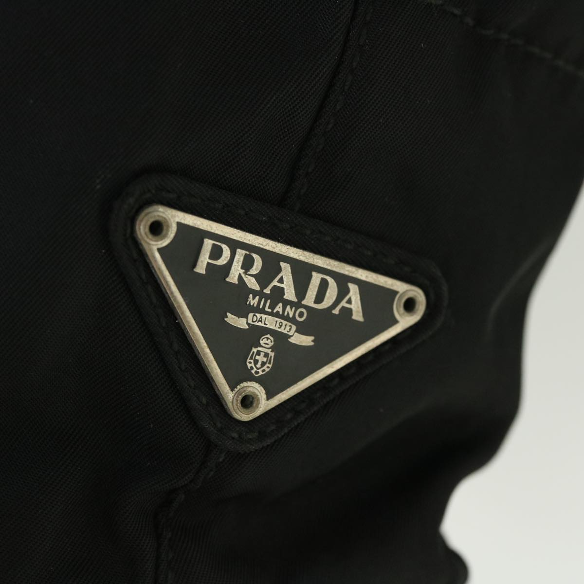 PRADA Shoulder Bag Nylon Black Auth ar9231