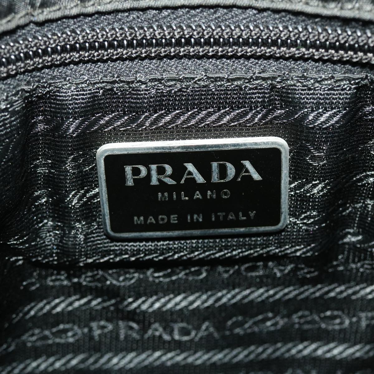 PRADA Shoulder Bag Nylon Black Auth ar9231