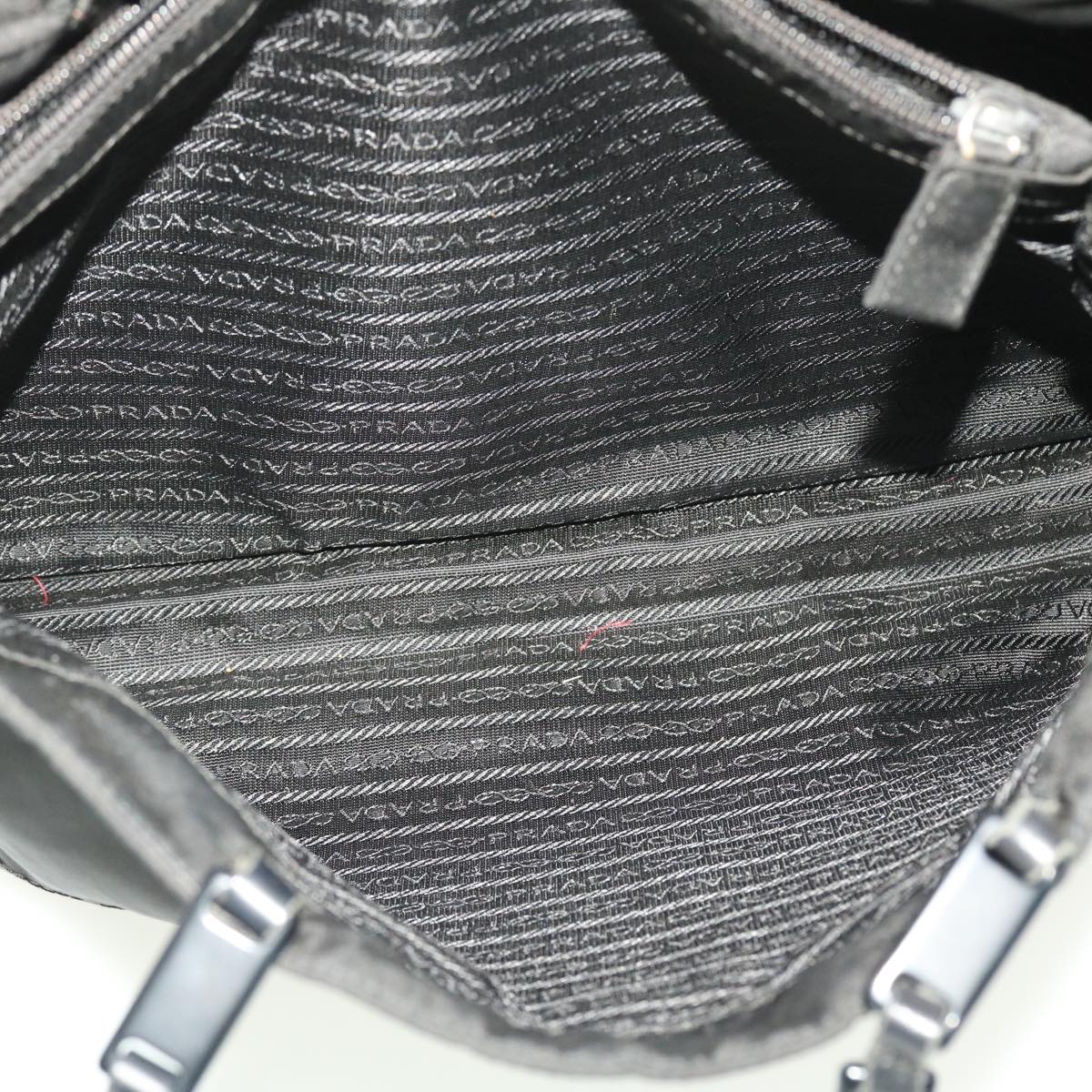 PRADA Shoulder Bag Nylon Black Auth ar9231