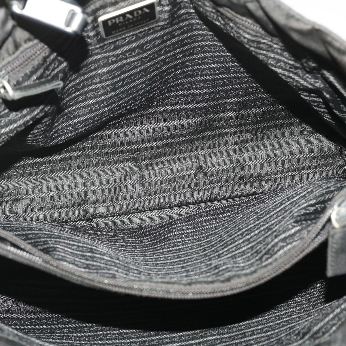 PRADA Shoulder Bag Nylon Black Auth ar9231