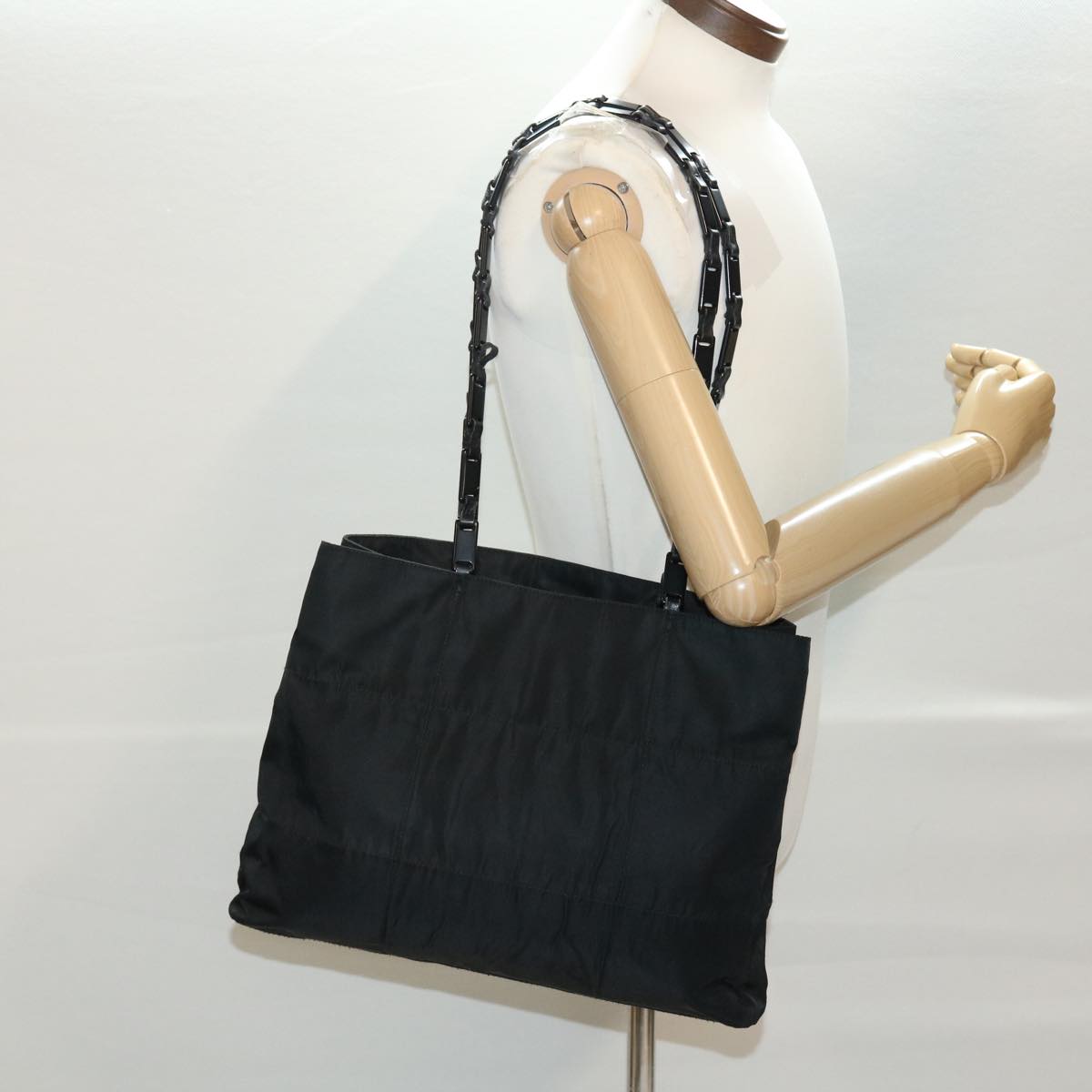 PRADA Shoulder Bag Nylon Black Auth ar9231