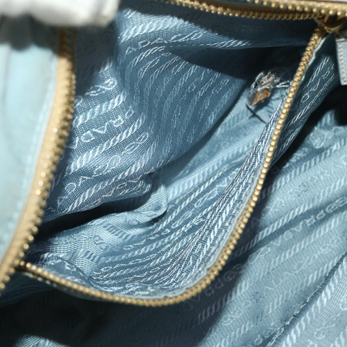 PRADA Hand Bag Nylon Light Blue Auth ar9240