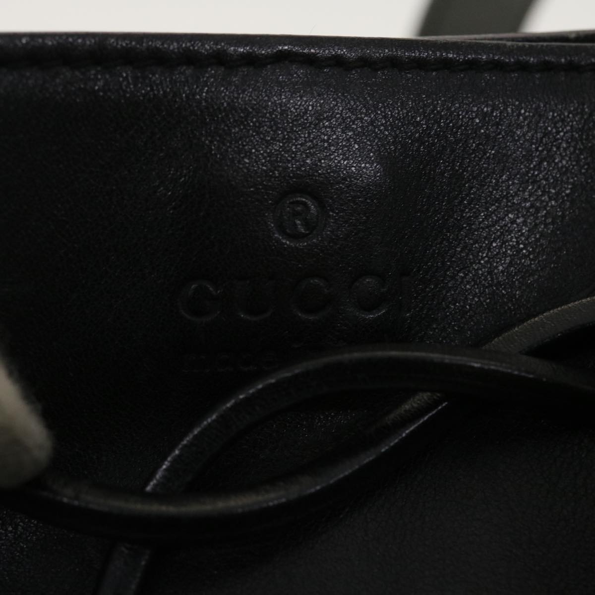 GUCCI Shoulder Bag Leather Black 002 1053 3754 Auth ar9249