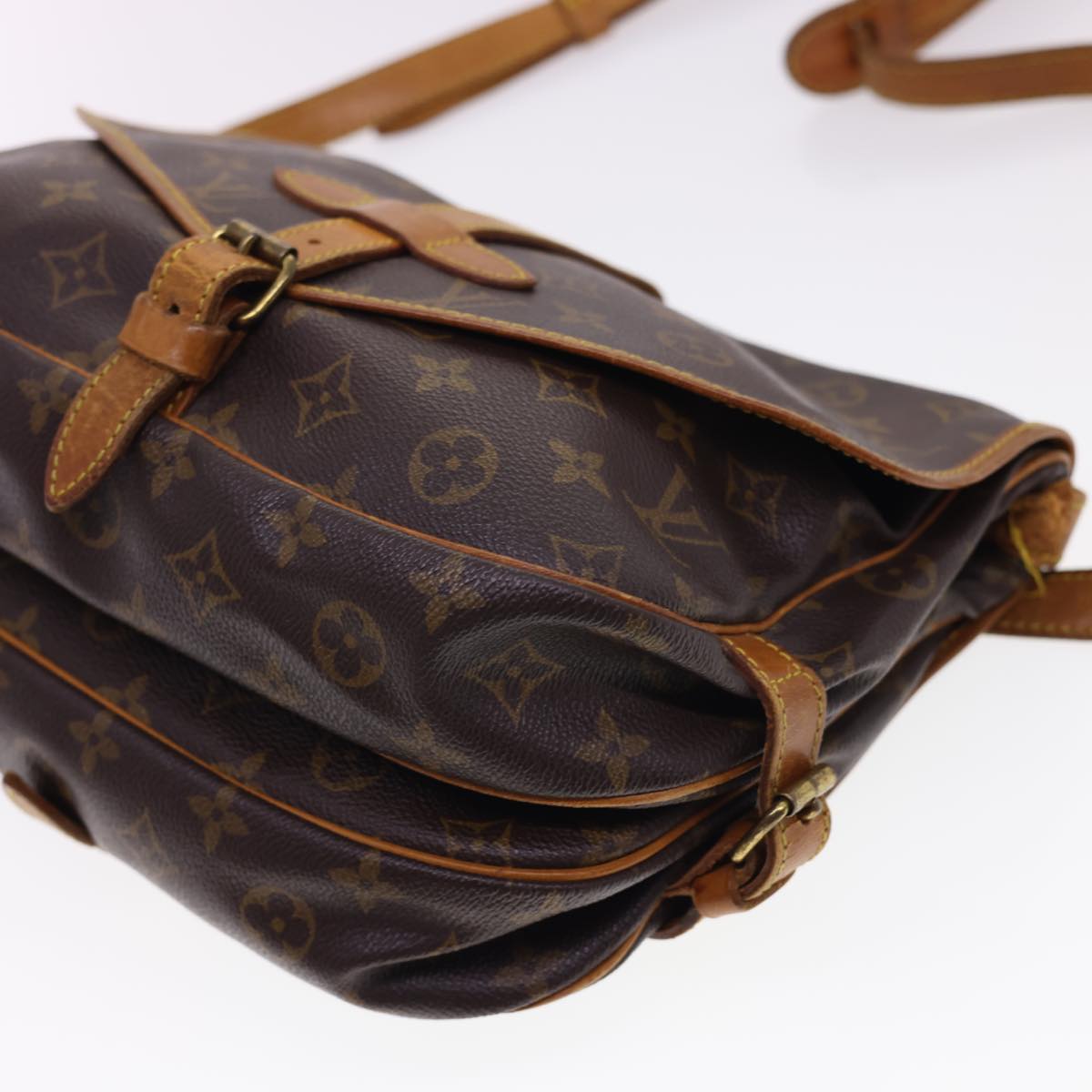 LOUIS VUITTON Monogram Saumur 30 Shoulder Bag M42256 LV Auth ar9252