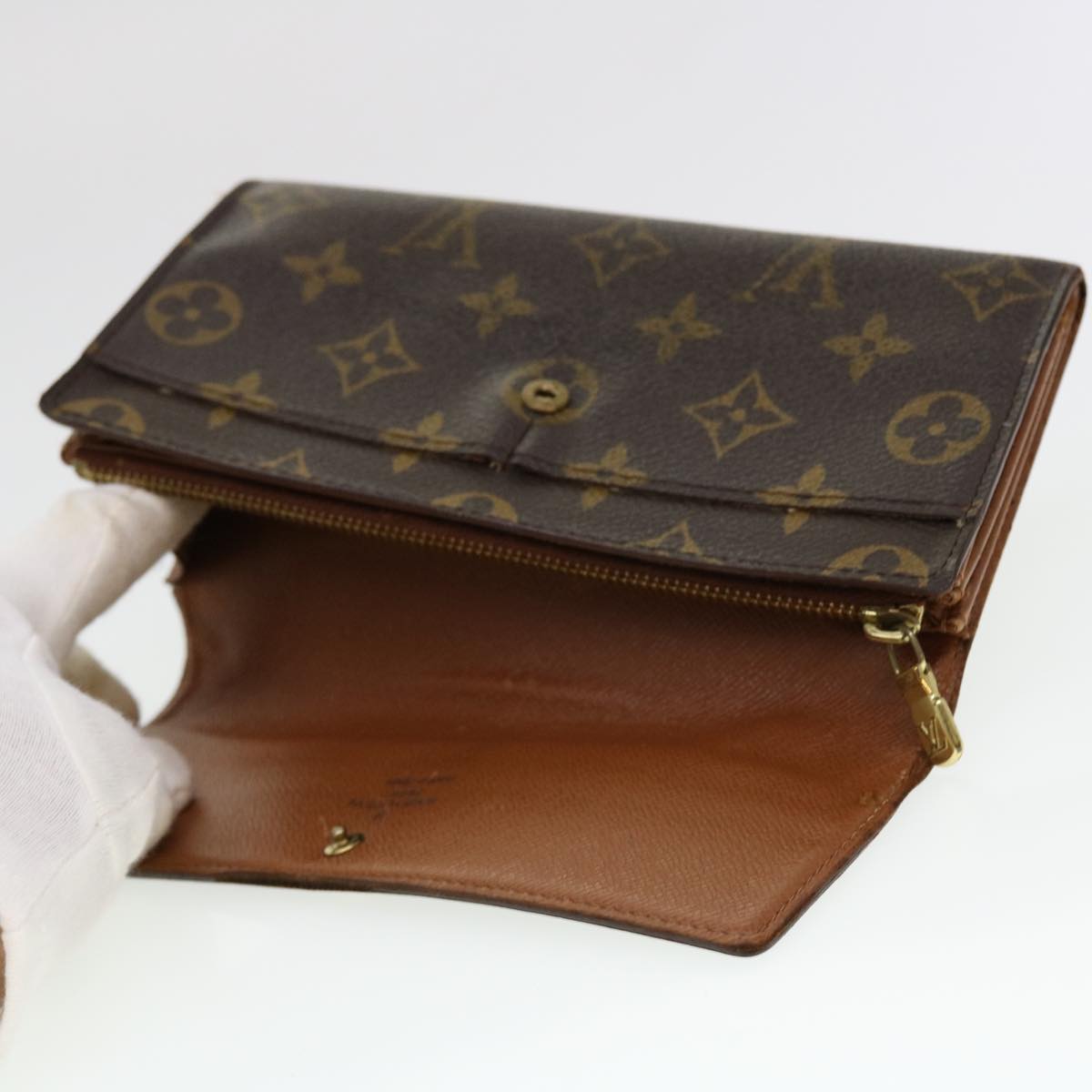 LOUIS VUITTON Monogram Pochette Porte Monnaie Credit Wallet M61725 Auth ar9267B