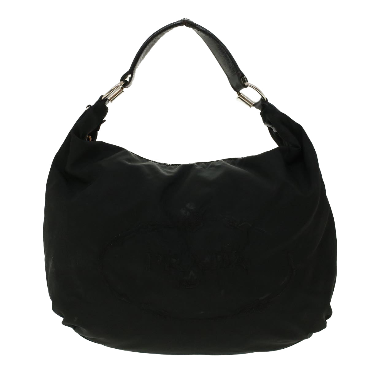 PRADA Shoulder Bag Nylon Black Auth ar9289