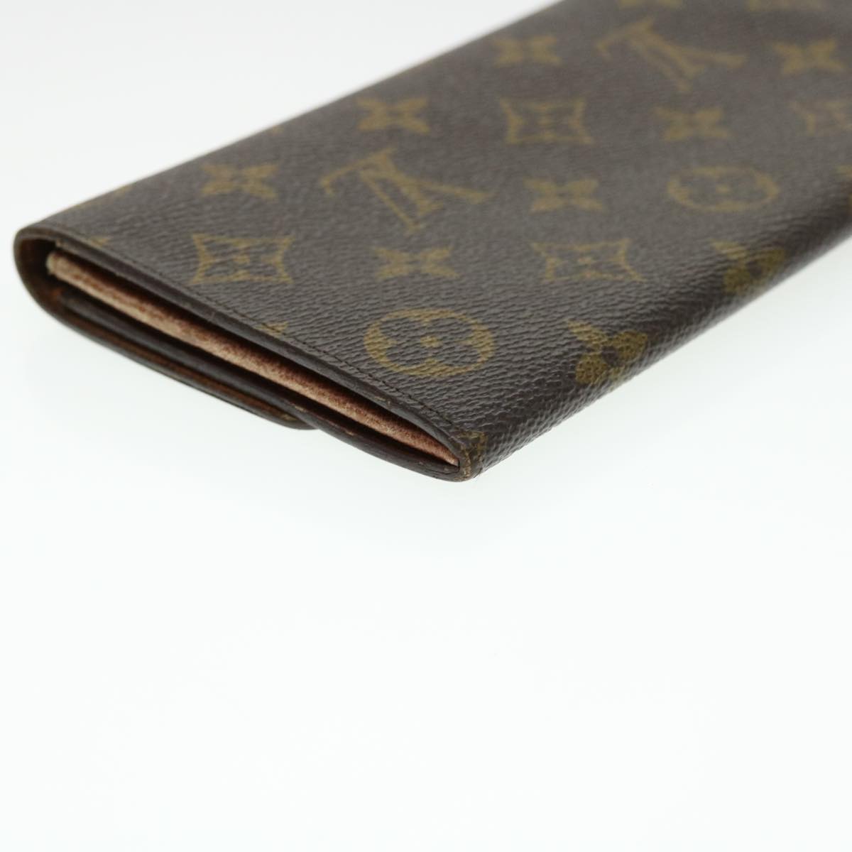 LOUIS VUITTON Monogram Pochette Porte Monnaie Credit Wallet M61725 Auth ar9305