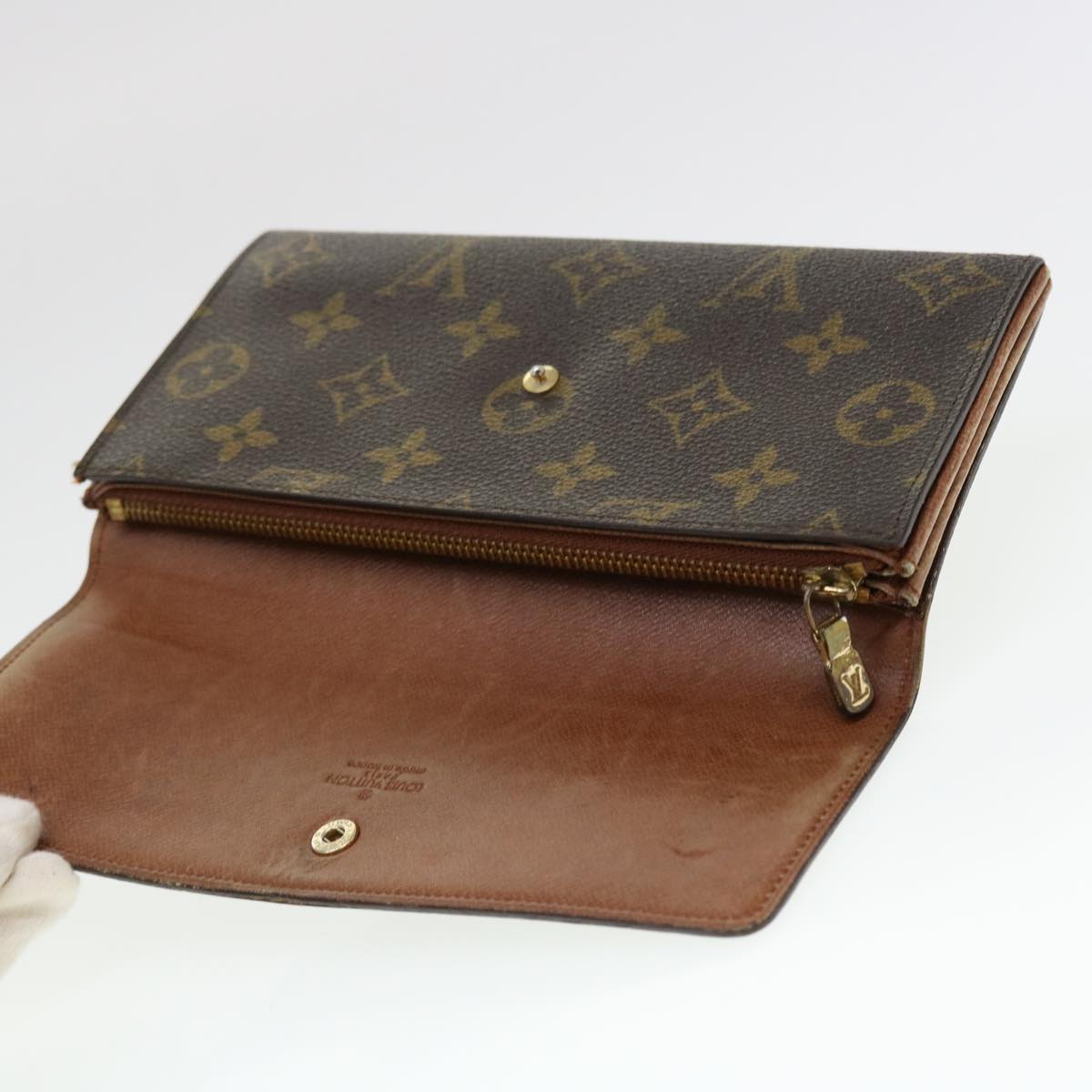 LOUIS VUITTON Monogram Pochette Porte Monnaie Credit Wallet M61725 Auth ar9305