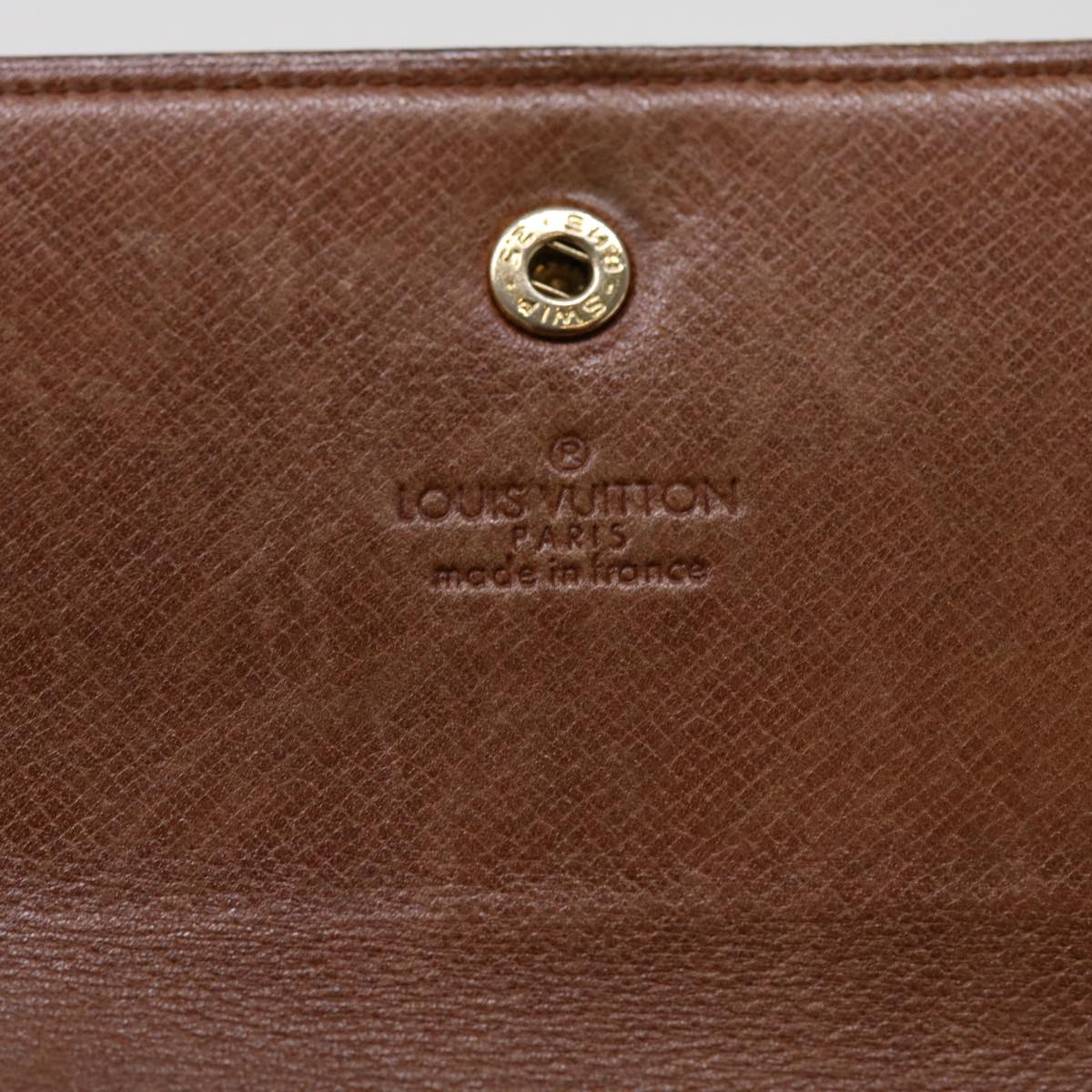 LOUIS VUITTON Monogram Pochette Porte Monnaie Credit Wallet M61725 Auth ar9305