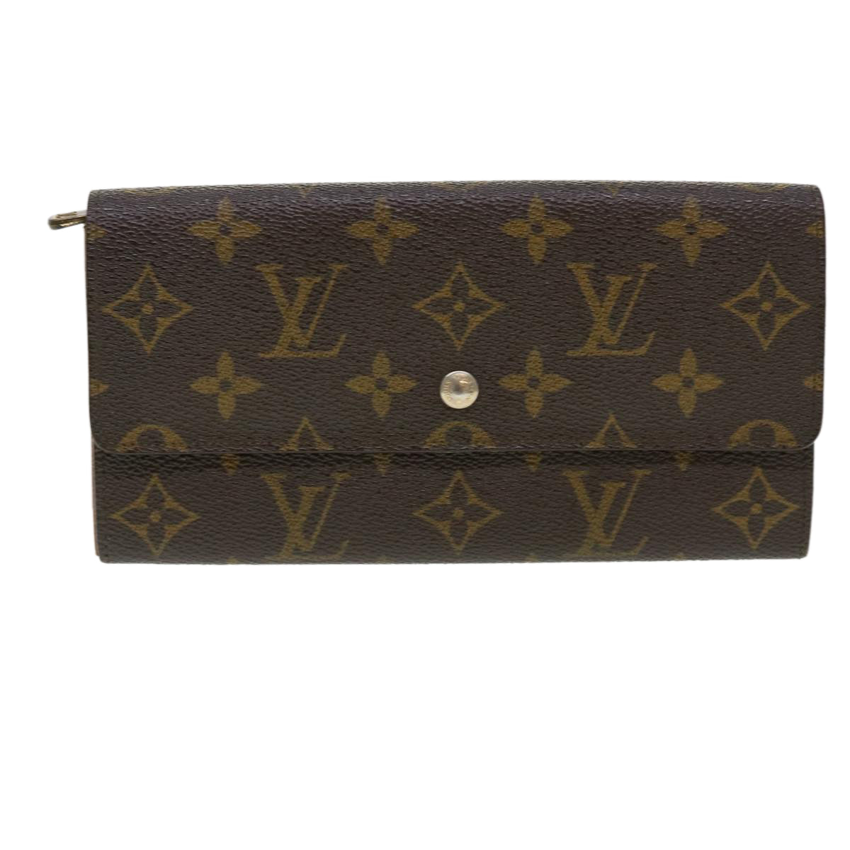 LOUIS VUITTON Monogram Pochette Porte Monnaie Credit Wallet M61725 Auth ar9305