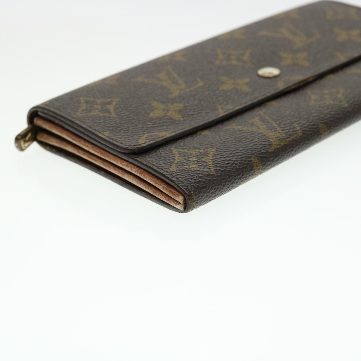 LOUIS VUITTON Monogram Pochette Porte Monnaie Credit Wallet M61725 Auth ar9305