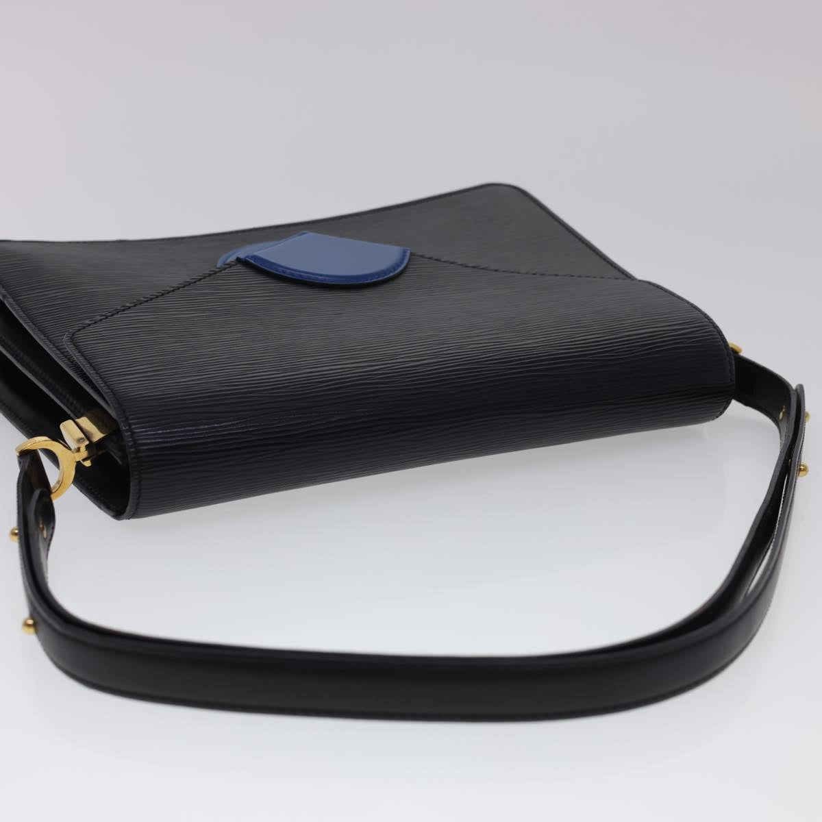 LOUIS VUITTON Epi Osh Shoulder Bag Black Blue M52445 LV Auth ar9312B