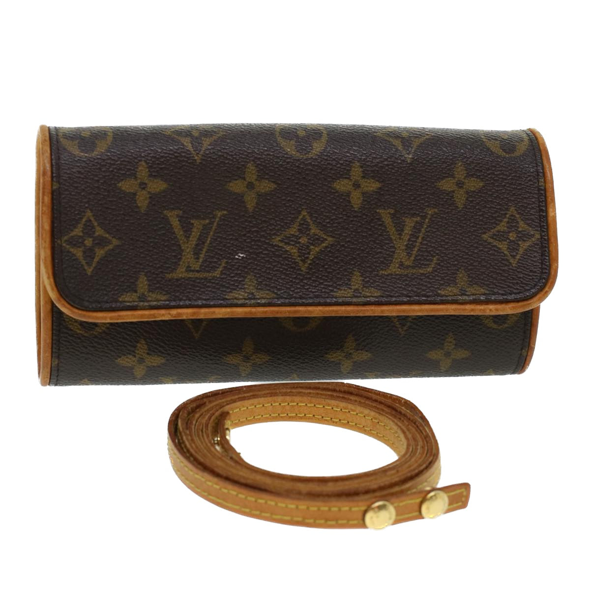 LOUIS VUITTON Monogram Pochette Twin PM Shoulder Bag M51854 LV Auth ar9314B