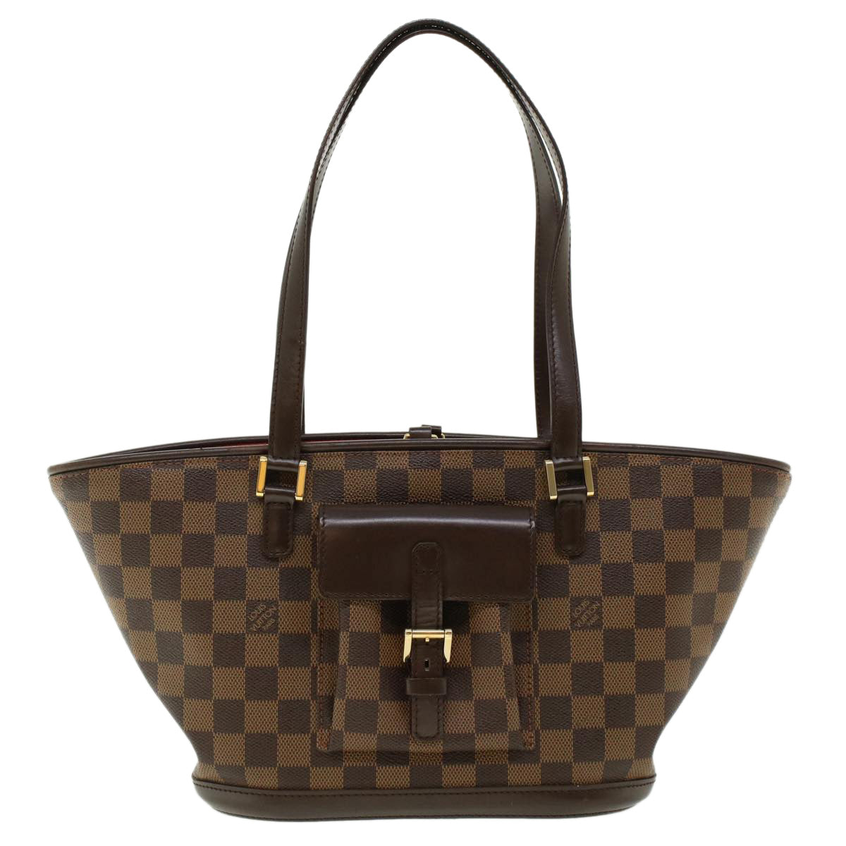 LOUIS VUITTON Damier Ebene Manosque PM Tote Bag N51121 LV Auth ar9320B