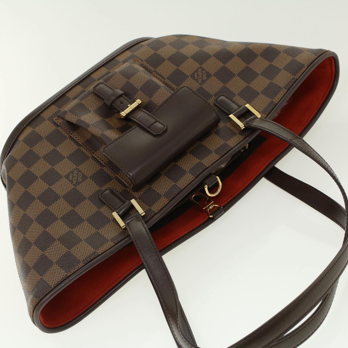 LOUIS VUITTON Damier Ebene Manosque PM Tote Bag N51121 LV Auth ar9320B