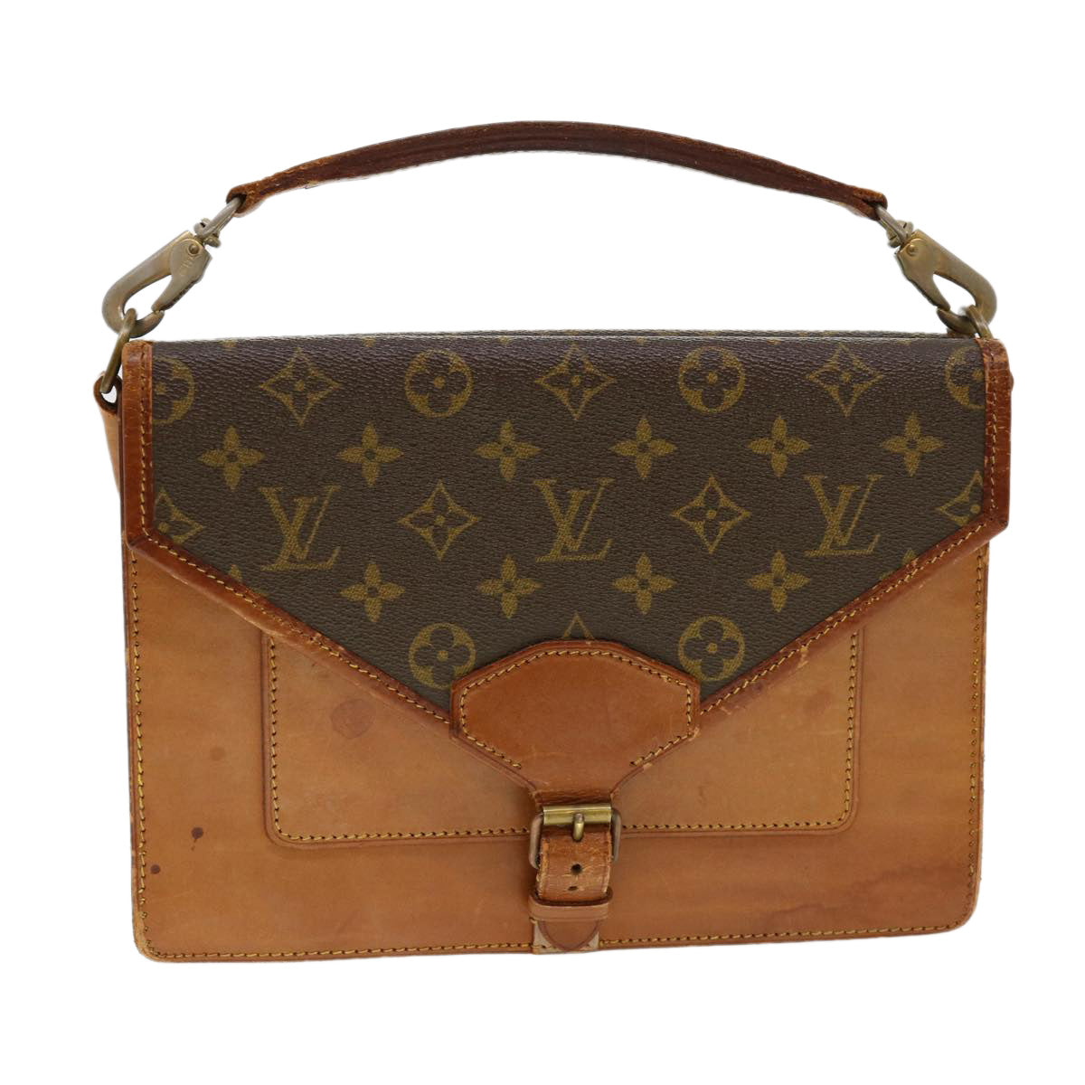 LOUIS VUITTON Monogram Sac Biface Hand Bag 2way M51310 LV Auth ar9321B