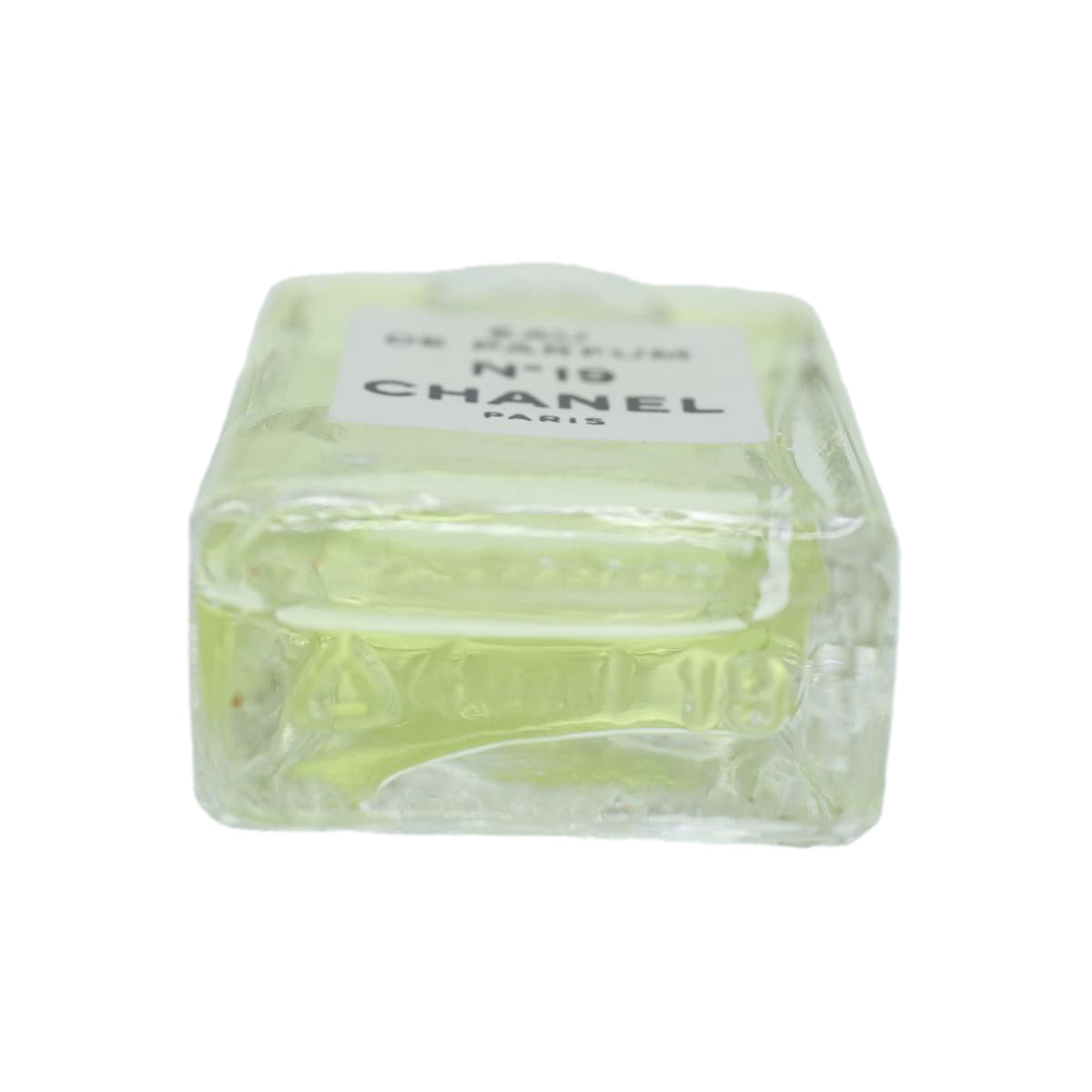 CHANEL Perfume N°19 Necklace Metal Gold Tone Black CC Auth ar9340B