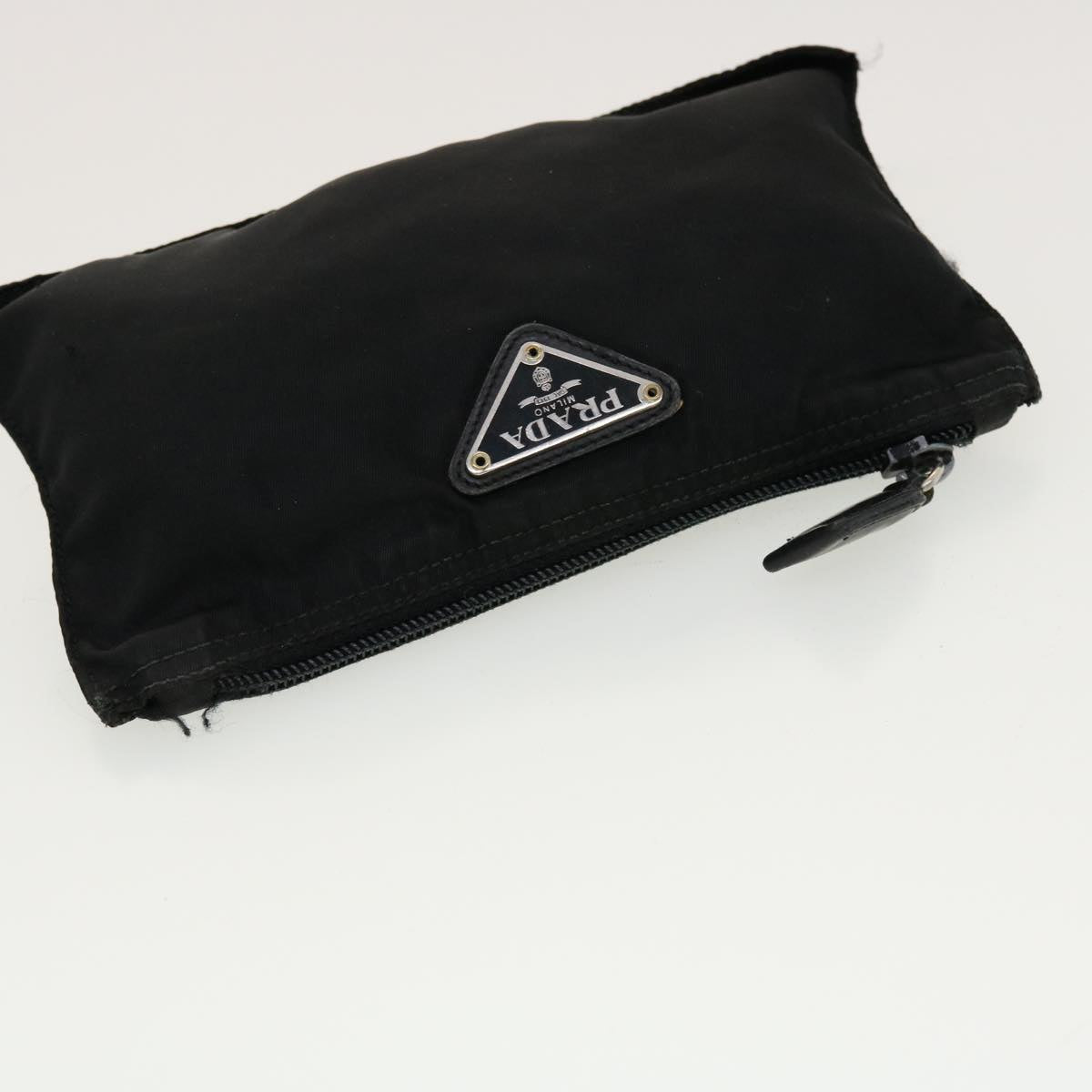 PRADA Pouch Nylon 3Set Black Beige Auth ar9411