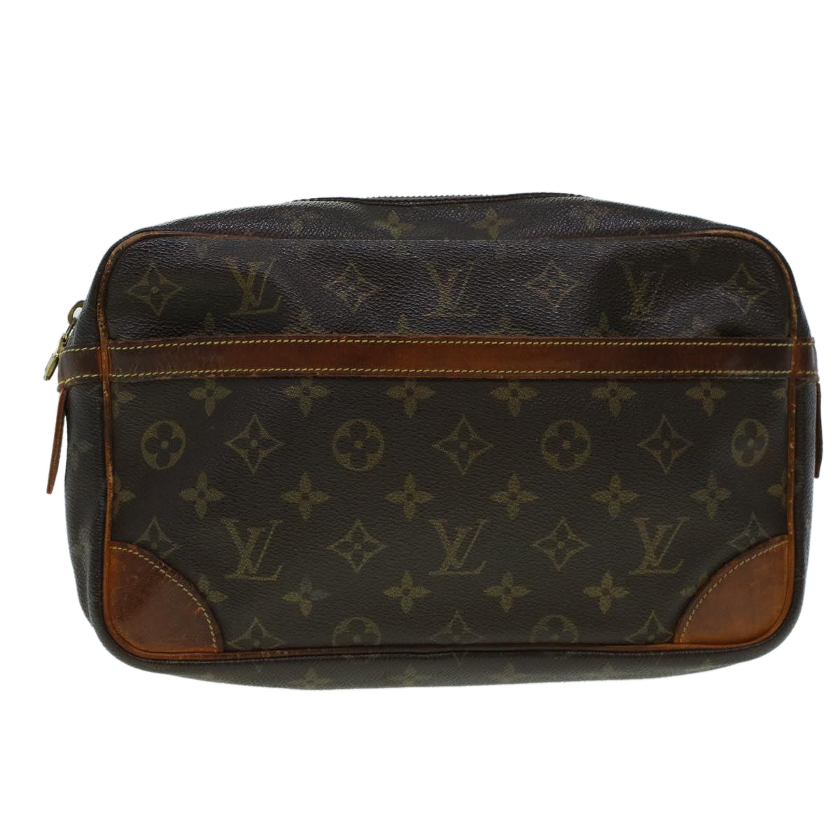 LOUIS VUITTON Monogram Compiegne 28 Clutch Bag M51845 LV Auth ar9468