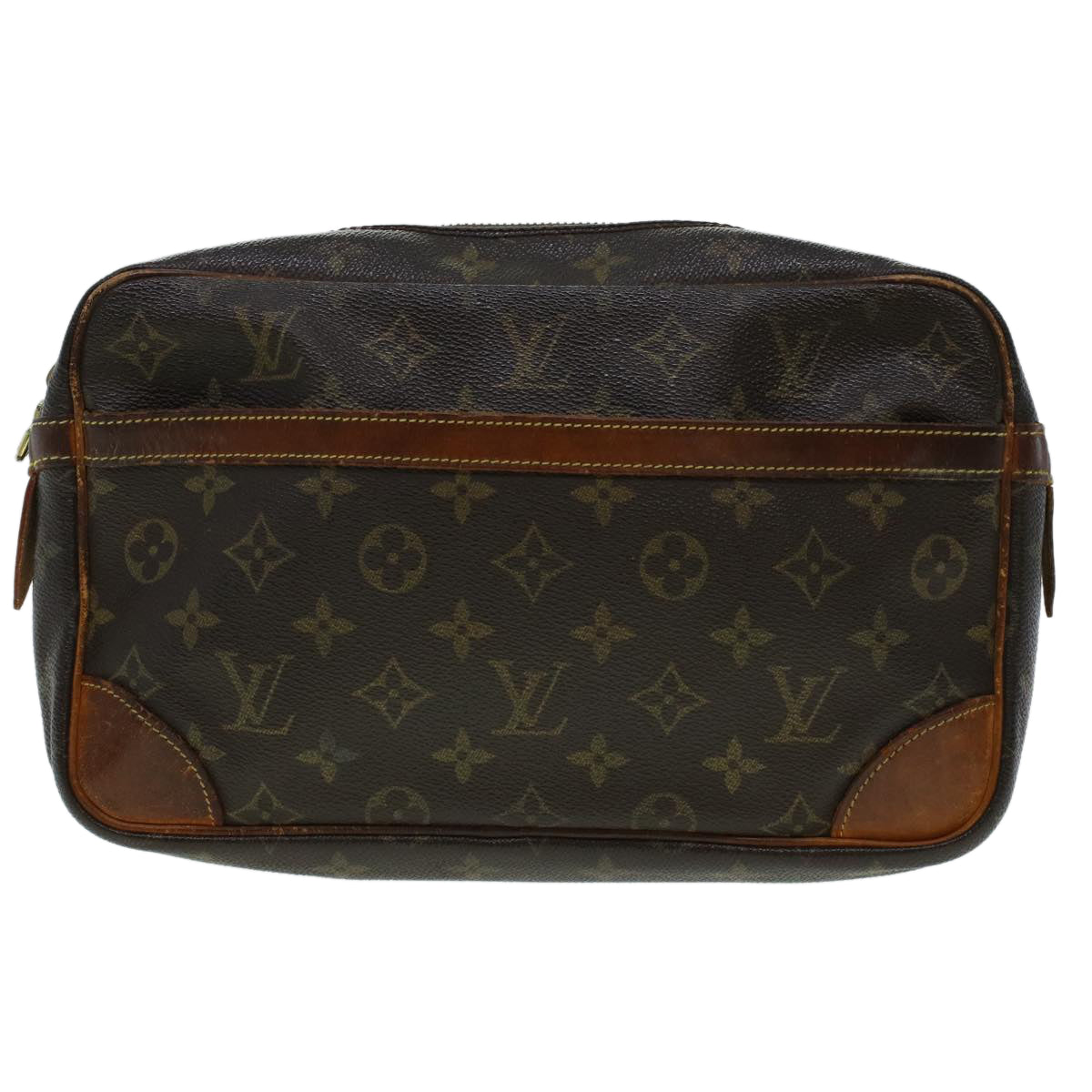 LOUIS VUITTON Monogram Compiegne 28 Clutch Bag M51845 LV Auth ar9468