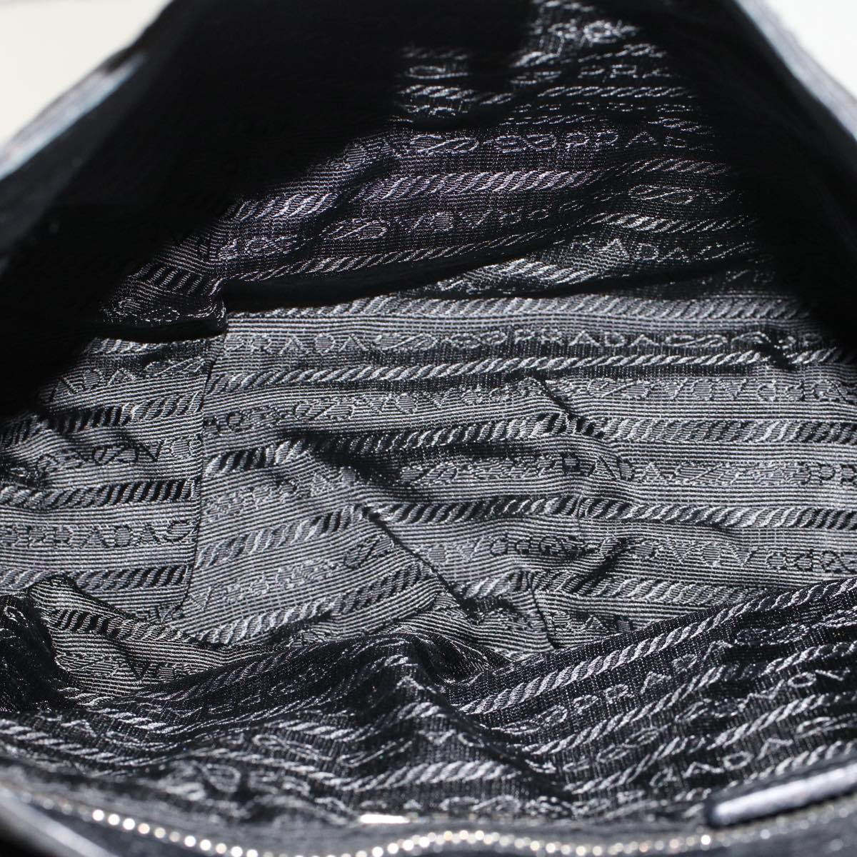 PRADA Shoulder Bag Nylon Black Auth ar9485