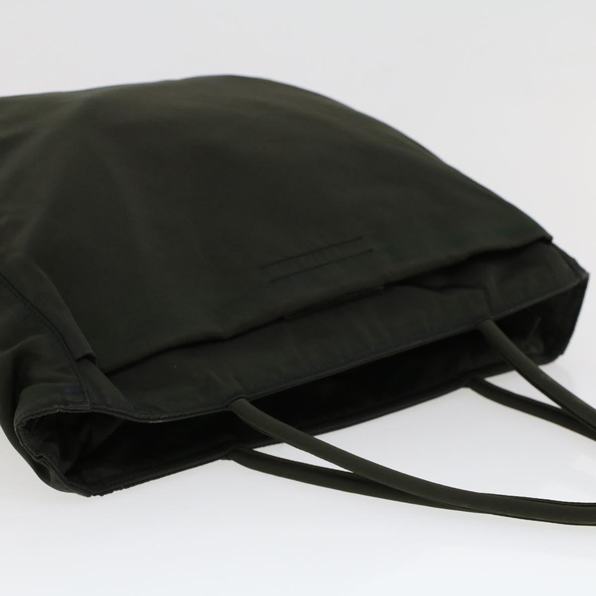PRADA Hand Bag Nylon Khaki Auth ar9492