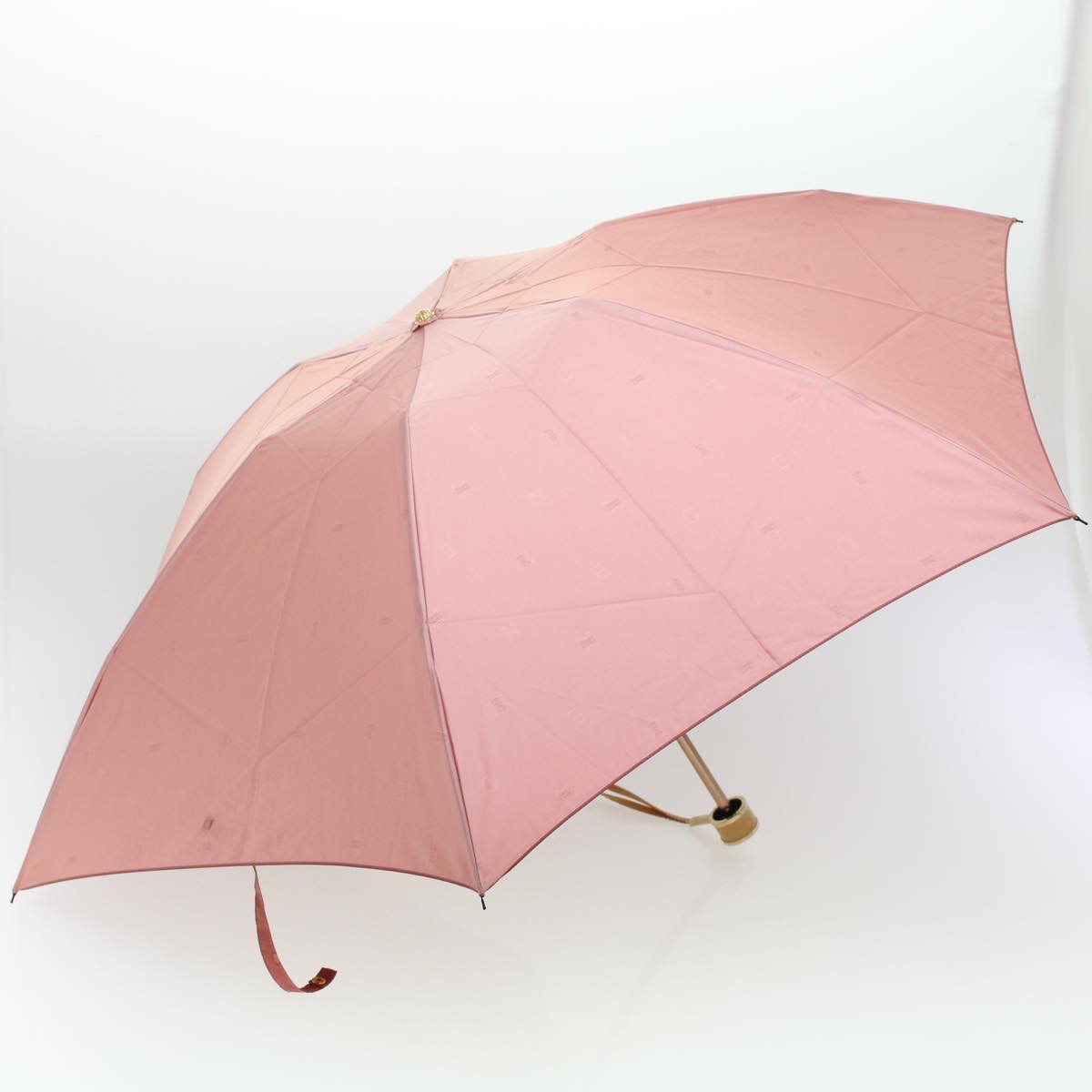 CELINE Macadam Canvas Folding Umbrella Nylon Pink Auth ar9495 - 0