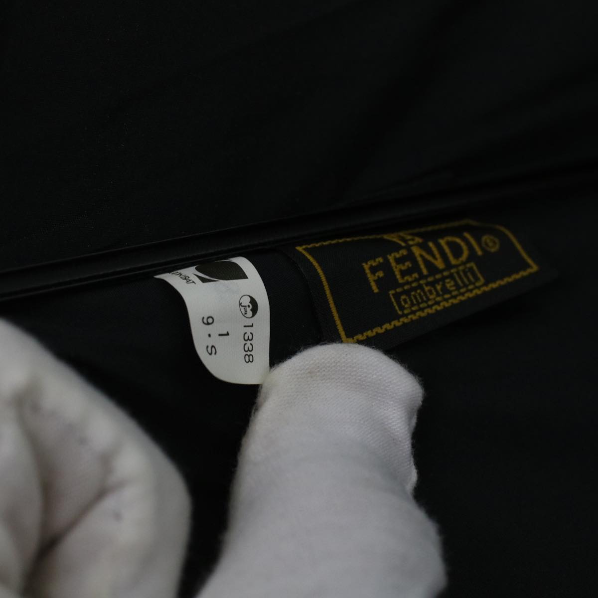 FENDI Umbrella Nylon Black Auth ar9515