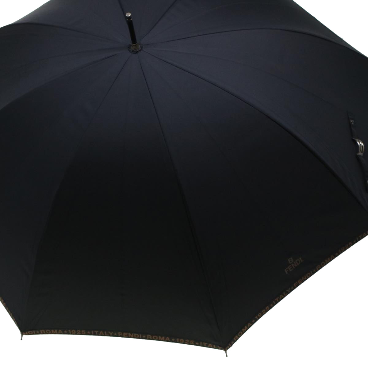 FENDI Umbrella Nylon Black Auth ar9515