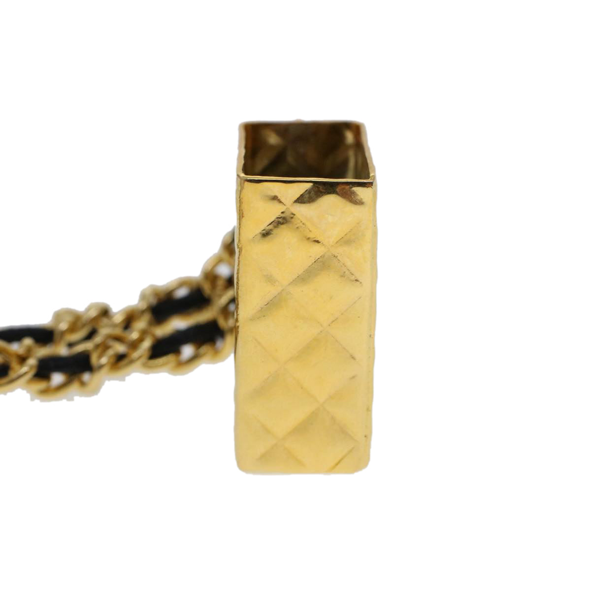 CHANEL Chain Necklace Perfume No.19 Gold Tone CC Auth ar9524B