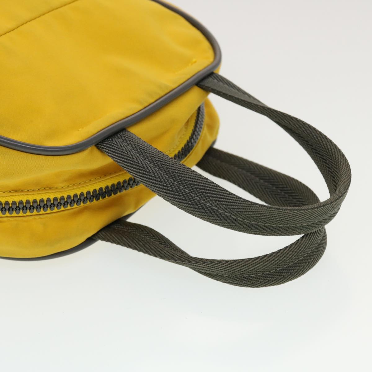 PRADA PRADA Sports Hand Bag Nylon Yellow Auth ar9542B
