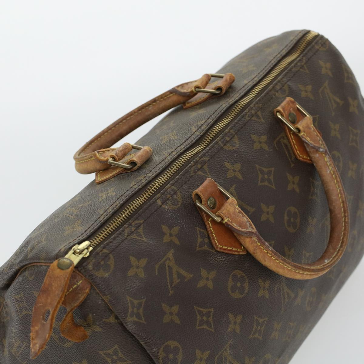 LOUIS VUITTON Monogram Speedy 35 Hand Bag M41524 LV Auth ar9557