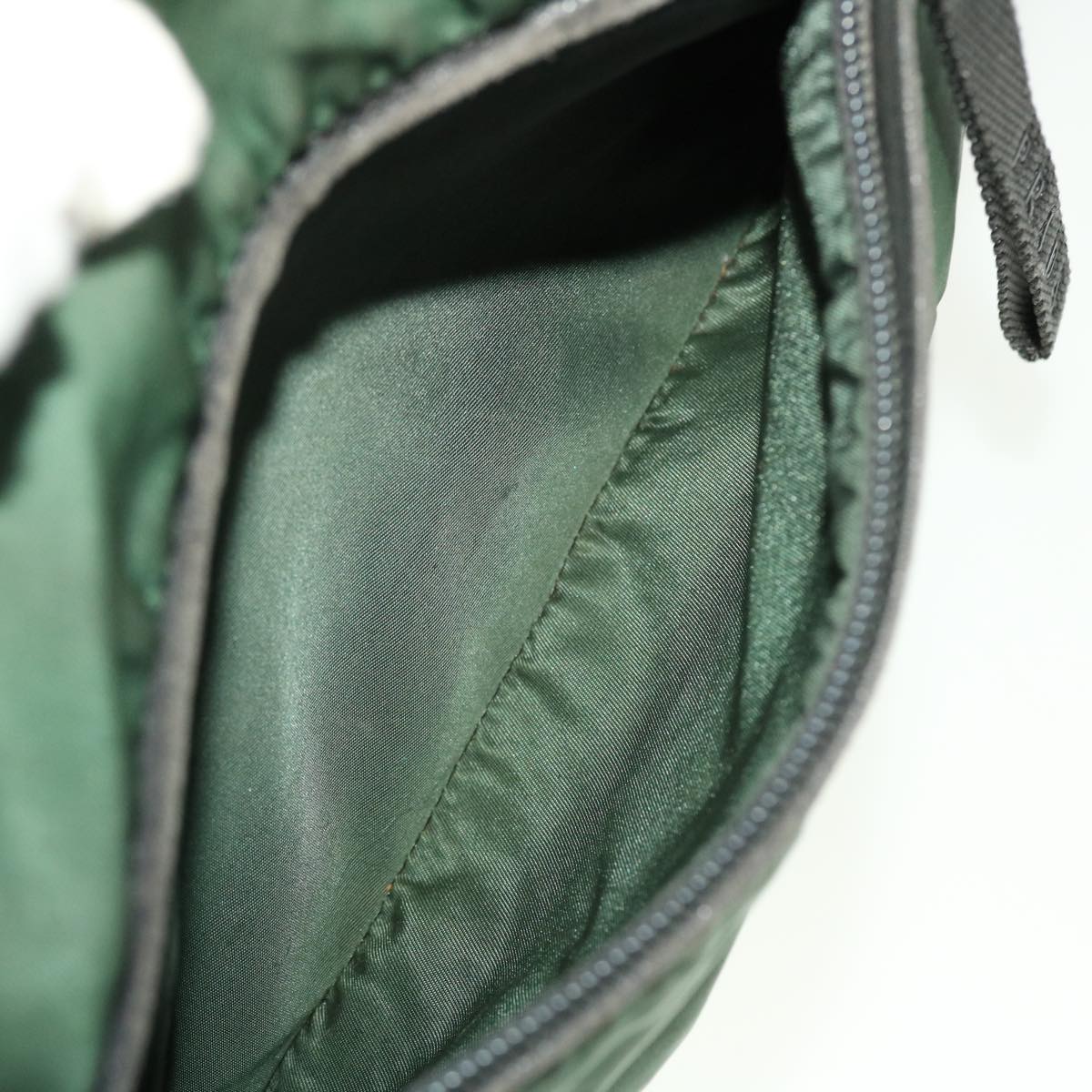 PRADA Shoulder Bag Nylon Khaki Auth ar9593
