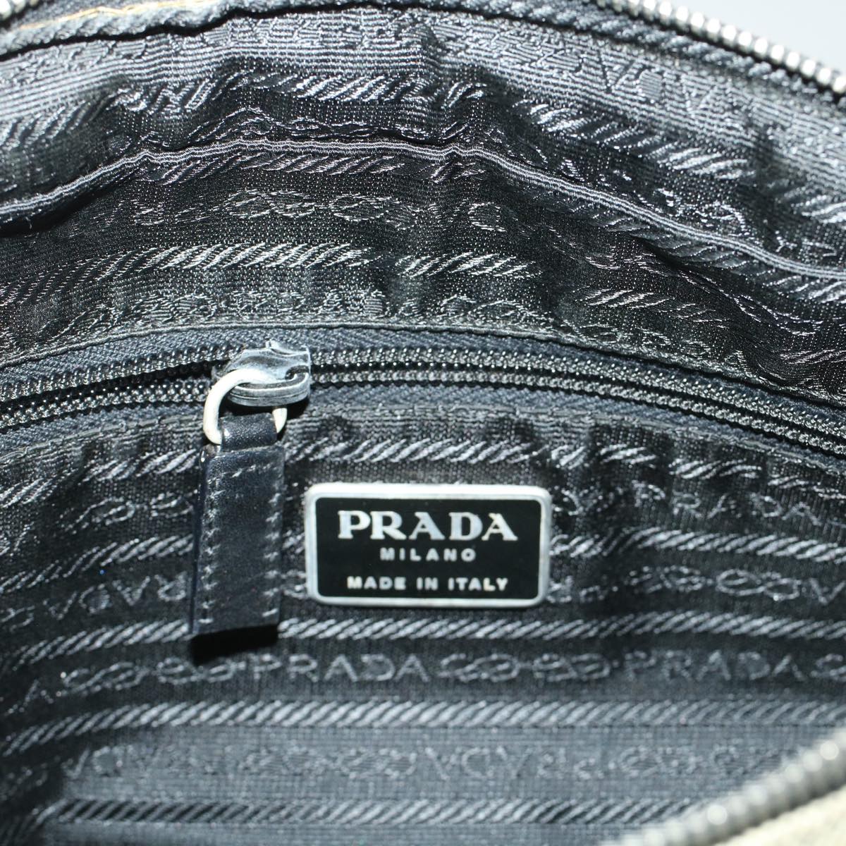PRADA PRADA Sports Shoulder Bag Canvas Gray Auth ar9600