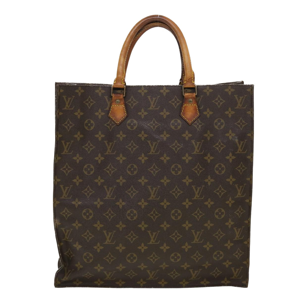 LOUIS VUITTON Monogram Sac Plat Hand Bag M51140 LV Auth ar9611 - 0