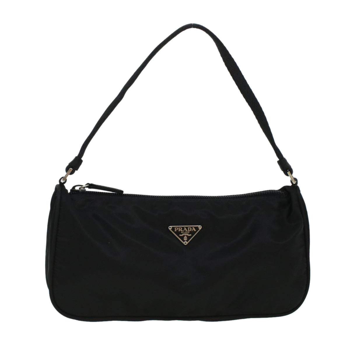 PRADA Accessory Pouch Nylon Black Auth ar9612