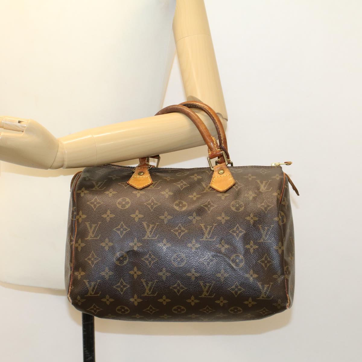 LOUIS VUITTON Monogram Speedy 30 Hand Bag M41526 LV Auth ar9661B