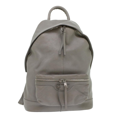 BALENCIAGA Classic City Backpack Leather Gray Auth ar9672B