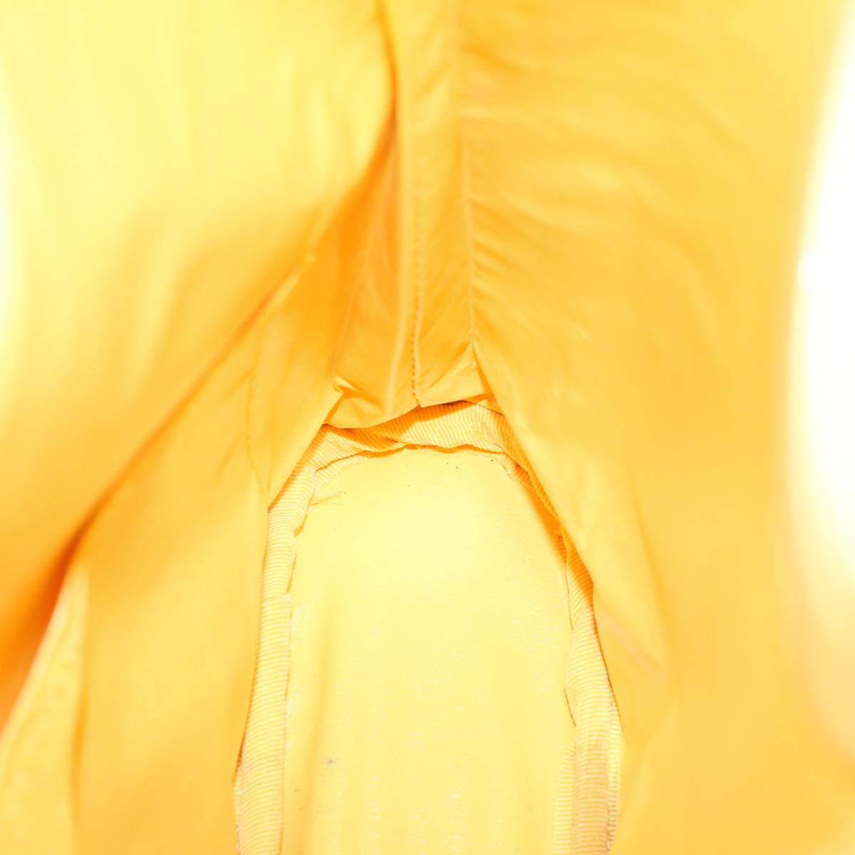CELINE Hand Bag Nylon Yellow Auth ar9694B