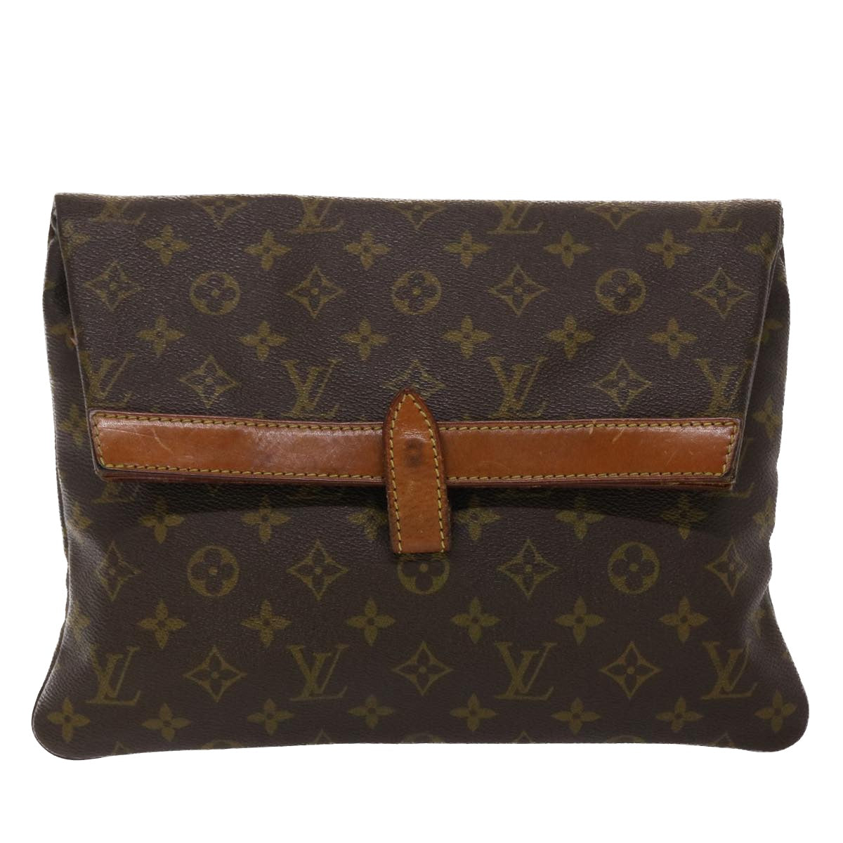 LOUIS VUITTON Monogram Pochette Priant Clutch Bag M51805 LV Auth ar9724B