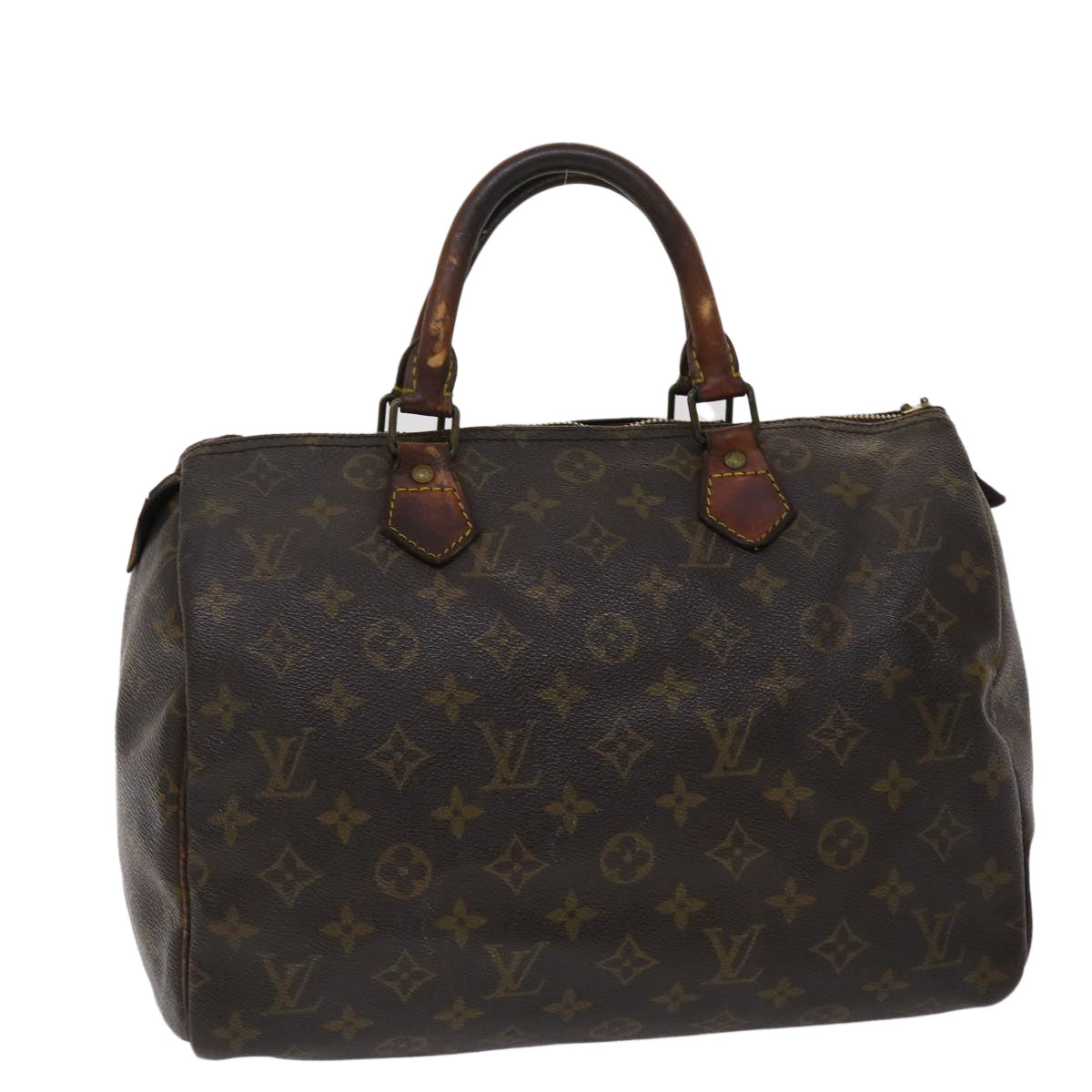 LOUIS VUITTON Monogram Speedy 30 Hand Bag M41526 LV Auth ar9768