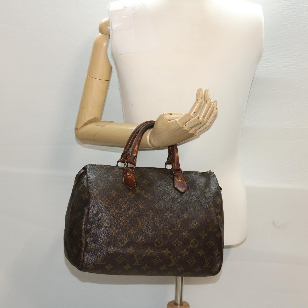 LOUIS VUITTON Monogram Speedy 30 Hand Bag M41526 LV Auth ar9768