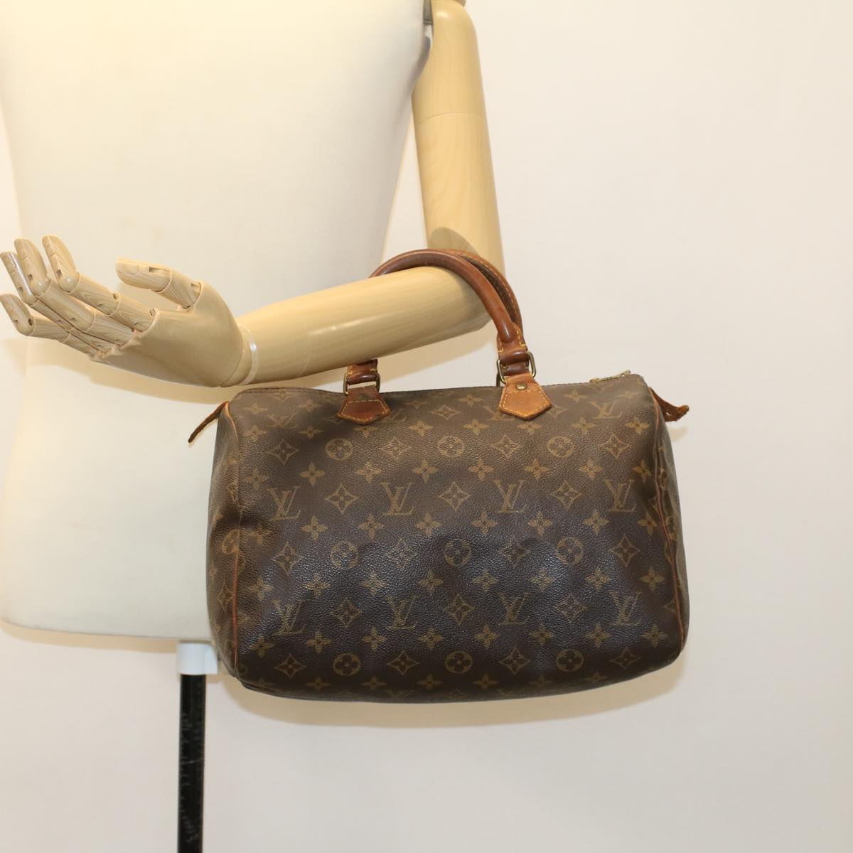 LOUIS VUITTON Monogram Speedy 30 Hand Bag M41526 LV Auth ar9769