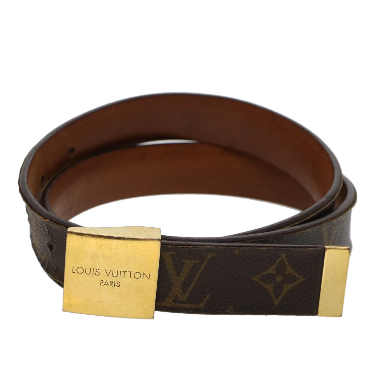 LOUIS VUITTON Monogram Ceinture Carre Belt 37.4"" M6801 LV Auth ar9772 - 0