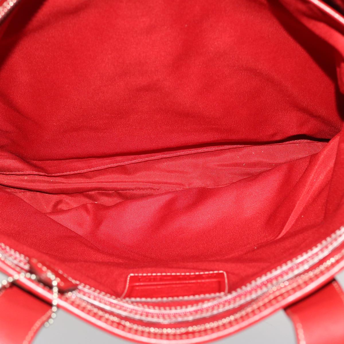 Coach Signature Shoulder Bag Canvas Leather 3Set Beige Red Auth ar9784