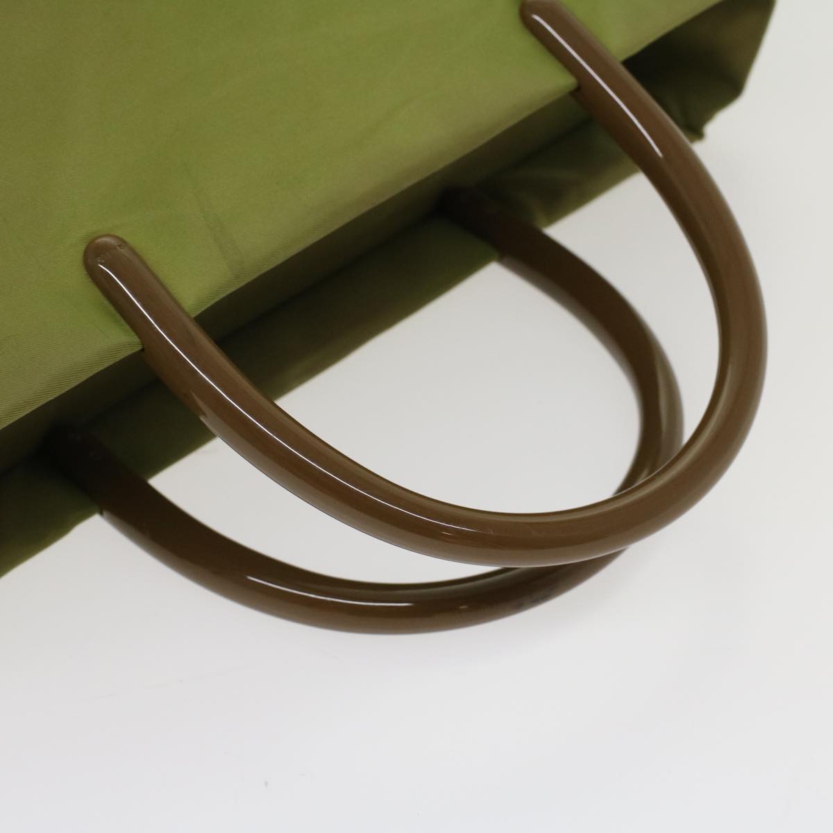 PRADA Hand Bag Nylon Khaki Auth ar9806B